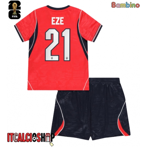 Inghilterra Eberechi Eze #21 Seconda Maglia Bambino Mondiali 2026 Manica Corta (+ Pantaloni corti)